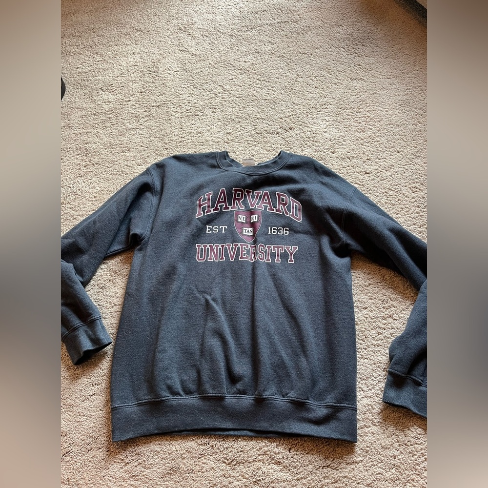Gray Harvard crewneck